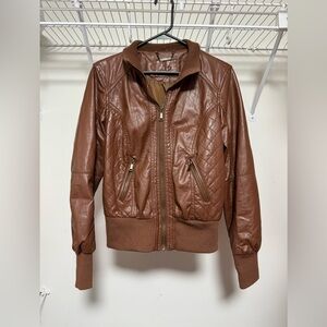 J2 Brown Quilted “Leather” Jacket